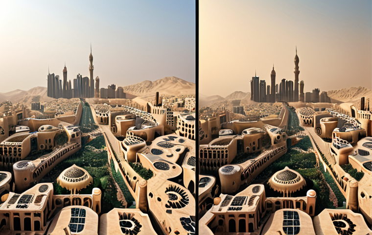 Here are two image prompts based on your text, designed for an Arabic audience and reflecting the shift in air quality management: